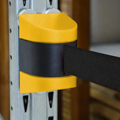 Køleder magnetisk væg gul/sort med 460 cm sort sele