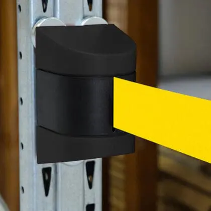 Køleder magnetisk væg sort med 460 cm gul sele