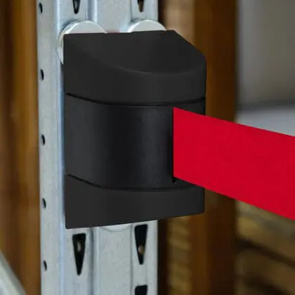 Køleder magnetisk væg sort med 460 cm rød sele