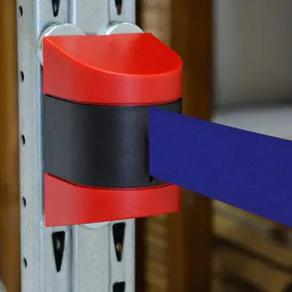 Køleder magnetisk væg sort/rød med 460 cm blå sele