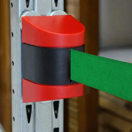 Køleder magnetisk væg sort/rød med 460 cm grøn sele