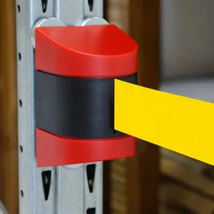 Køleder magnetisk væg sort/rød med 460 cm gul sele