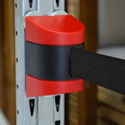 Køleder magnetisk væg sort/rød med 460 cm sort sele