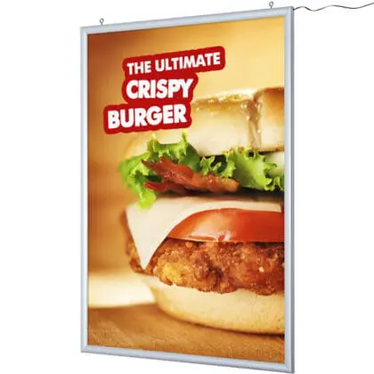 LED Snapramme - Lysramme hængende - A0 dobbeltsidet