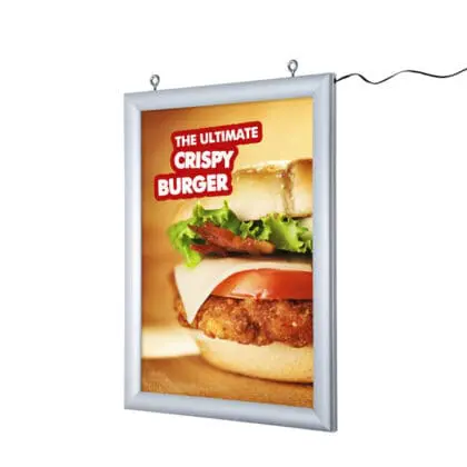 LED Snapramme - Lysramme hængende - A3 dobbeltsidet