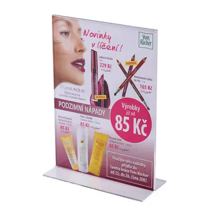 Menukortholder dobbeltsidet akryl bordskilt A5 højformat