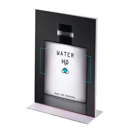 Menukortholder dobbeltsidet - bordskilt A7 højformat - i klar akryl - T-stand A7H