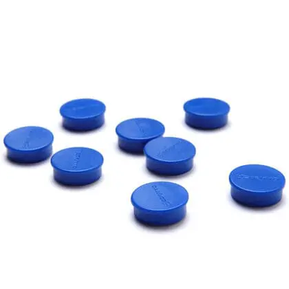Magneter Ø 2 cm i sæt á 8 stk. Blå