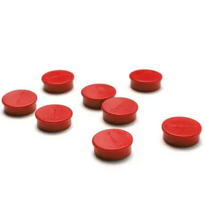 Magneter Ø 2 cm i sæt á 8 stk. Rød