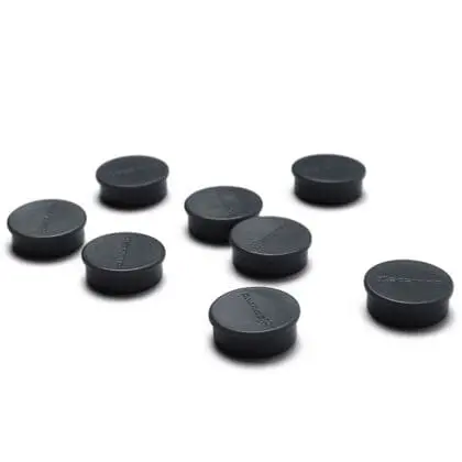 Magneter Ø 2 cm i sæt á 8 stk. Sort