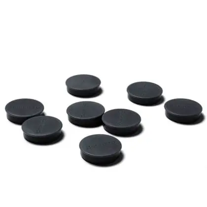 Magneter Ø 3,5 cm i sæt à 8 stk. Sort