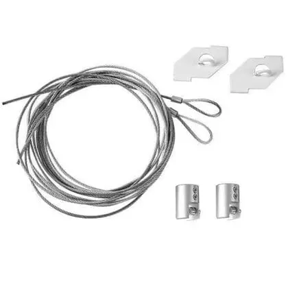 Ophængnings stål wire sæt med tilbehør til montering i loft