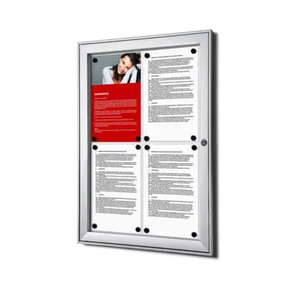 Opslagsskab inde- ude magnettavle 4xA4