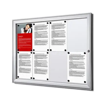 Opslagsskab inde- ude magnettavle 8xA4