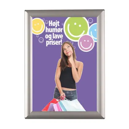 Opti Ramme 25 mm SØLV profil i gering A4