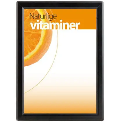 Opti Ramme Sort 14 mm profil i gering A4