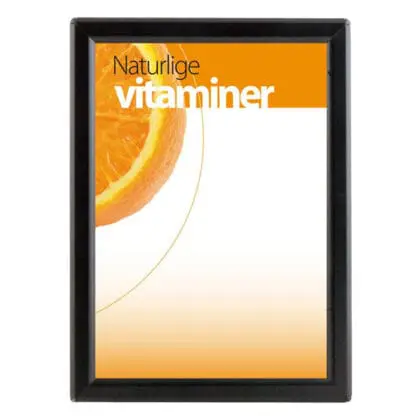 Opti Ramme Sort 14 mm profil i gering A5