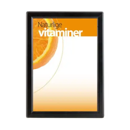 Opti Ramme Sort 14 mm profil i gering A6