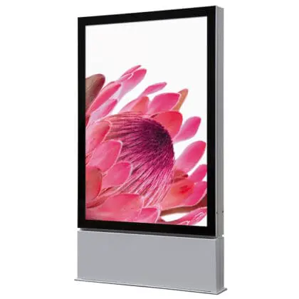 Outdoor Premium LED plakat display 120x180 cm fritstående - dobbeltsidet - IP56