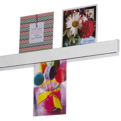 Papergrip alu-skinne til ophæng af noter og papir print