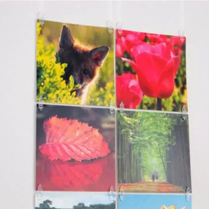 Picture hits, små transparente klemmer