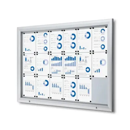 Opslagsskab Premium udendørs med magnettavle 18xA4