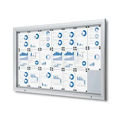 Opslagsskab Premium udendørs med magnettavle 21xA4