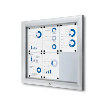 Opslagsskab Premium udendørs med magnettavle 6xA4