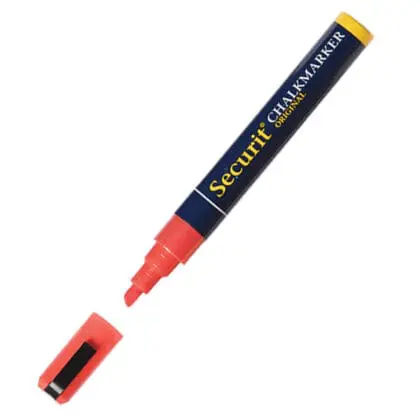 Rød kridt marker pen 6 mm nib