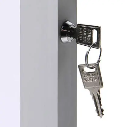 Lås + 2 stk. nøgler til SCO, SCOC, SCOF og SCG Showcase