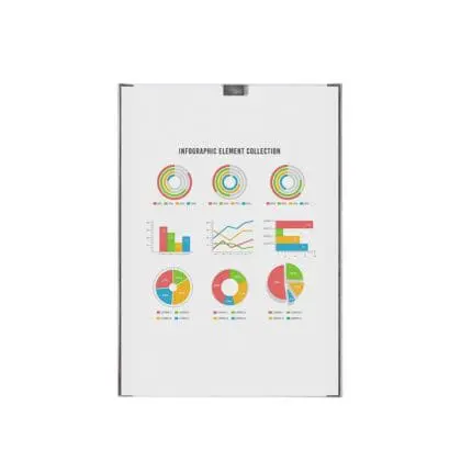 Magnet lomme i klar akryl A4