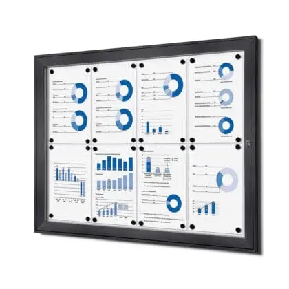 Opslagsskab Antracit inde- ude magnettavle 8xA4