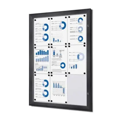 Opslagsskab Antracit inde- ude magnettavle 9xA4