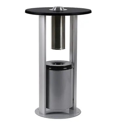 Udendørs DeLuxe askebæger med bord, fritstående