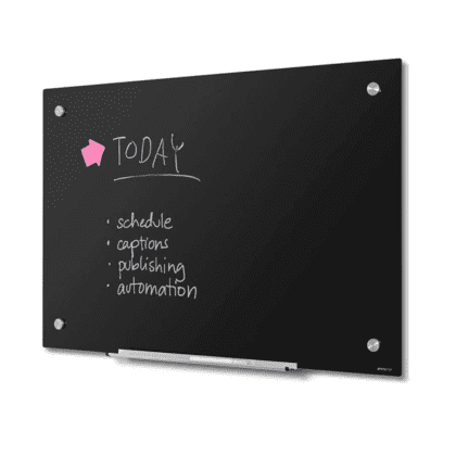 Scritto® Glas whiteboard sort 90x60 cm