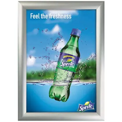 Snapramme 45 mm profil i gering - 70 cm x 100 cm - Aluminium