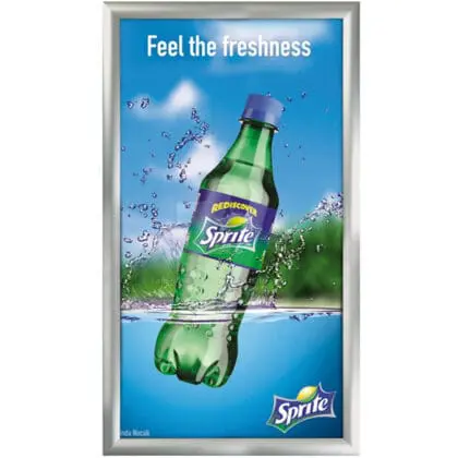 Snapramme 45 mm profil i gering - 70 x 200 cm - Aluminium