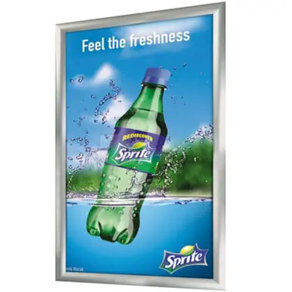 Snapramme 45 mm profil i gering - 100 x 200 cm - Aluminium