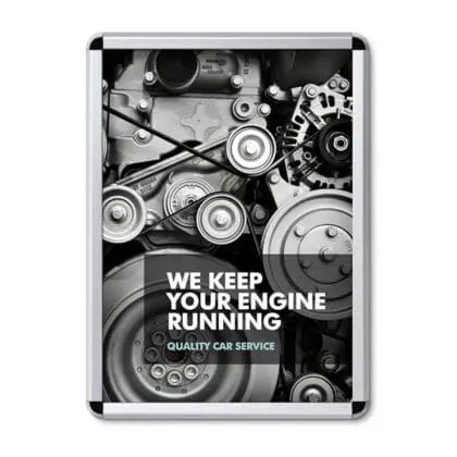 Snapramme 32 mm profil med runde hjørner - 50 cm x 70 cm - Aluminium