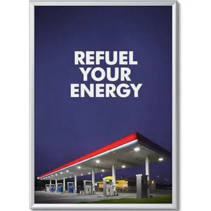 Snapramme 32 mm profil i gering - A0 - 84,1 cm x 118,9 cm - Aluminium