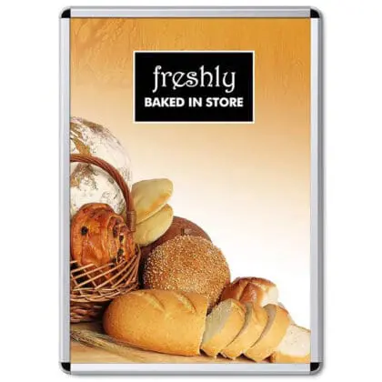 Snapramme 32 mm profil med runde hjørner - 70 cm x 100 cm - Aluminium