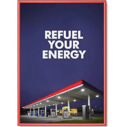 Snapramme 25 mm RØD profil i gering A0