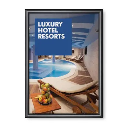 Snapramme 25 mm SORT profil i gering - A2 - 42 cm x 59,4 cm - Aluminium