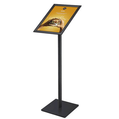 Sort Menuboard med snapramme A3