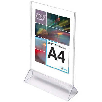 Menukortholder bord A4 stående format TA4P