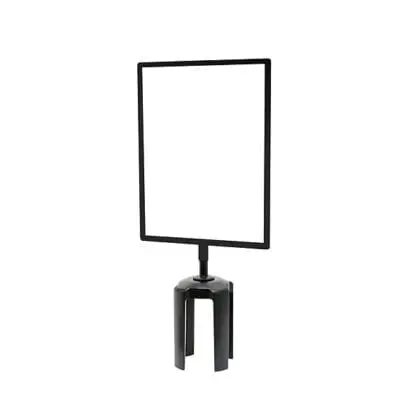 Topskilt A4 højformat til Tensabarrier kølederstolpe