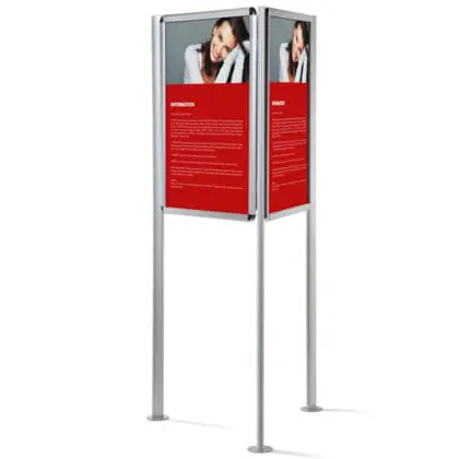 Triboard stående Outdoor gadeskilt - med 3 Snaprammer A0