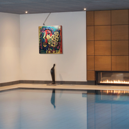 U-rail multi Galleriskinne loft 12V SORT 200 cm