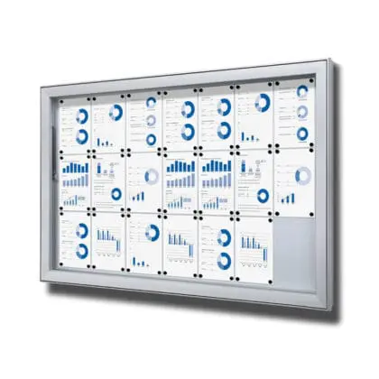 Opslagsskab Premium dybt udendørs med magnettavle 21xA4