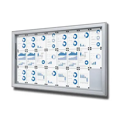 Opslagsskab Premium dybt udendørs med magnettavle 24xA4